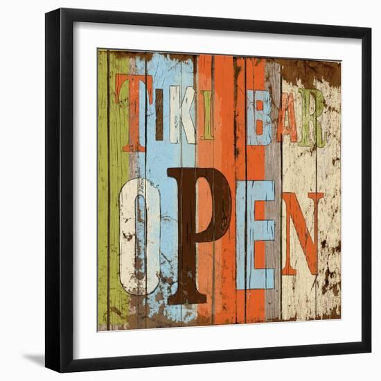 Tiki Bar Open-Elizabeth Medley-Framed Art Print