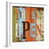 Tiki Bar Open-Elizabeth Medley-Framed Art Print