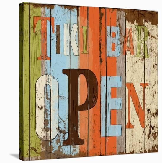 Tiki Bar Open-Elizabeth Medley-Stretched Canvas