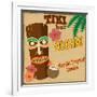 Tiki Bar Vintage Poster-radubalint-Framed Art Print