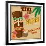 Tiki Bar Vintage Poster-radubalint-Framed Art Print