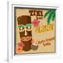 Tiki Bar Vintage Poster-radubalint-Framed Art Print