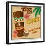 Tiki Bar Vintage Poster-radubalint-Framed Art Print