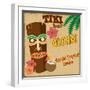 Tiki Bar Vintage Poster-radubalint-Framed Art Print