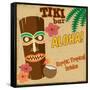 Tiki Bar Vintage Poster-radubalint-Framed Stretched Canvas