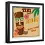 Tiki Bar Vintage Poster-radubalint-Framed Art Print