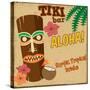 Tiki Bar Vintage Poster-radubalint-Stretched Canvas