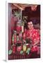 Tiki Man with Exotic Drinks, Retro-null-Framed Art Print