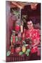 Tiki Man with Exotic Drinks, Retro-null-Mounted Art Print