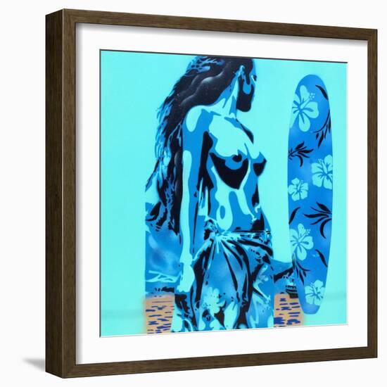 Tiki Surf-Abstract Graffiti-Framed Giclee Print