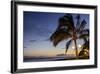 Tiki Torches at Sunset on Poipu Beach, Kauai, Hawaii, United States of America, Pacific-Michael DeFreitas-Framed Photographic Print