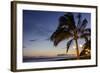 Tiki Torches at Sunset on Poipu Beach, Kauai, Hawaii, United States of America, Pacific-Michael DeFreitas-Framed Photographic Print