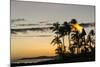 Tiki Torches at Sunset on Poipu Beach Kauai, Hawaii-Michael DeFreitas-Mounted Photographic Print