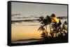 Tiki Torches at Sunset on Poipu Beach Kauai, Hawaii-Michael DeFreitas-Framed Stretched Canvas