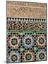 Tile and Stucco Decoration, Ali Ben Youssef Medersa, Marrakech (Marrakesh), Morocco, Africa-Bruno Morandi-Mounted Photographic Print