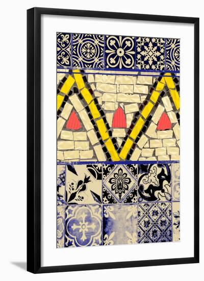 Tile Assemblage III-null-Framed Art Print