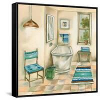 Tile Bath I-Margaret Ferry-Framed Stretched Canvas