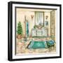 Tile Bath II-Margaret Ferry-Framed Art Print