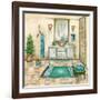 Tile Bath II-Margaret Ferry-Framed Art Print