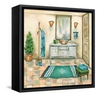 Tile Bath II-Margaret Ferry-Framed Stretched Canvas