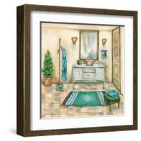 Tile Bath II-Margaret Ferry-Framed Art Print