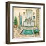 Tile Bath II-Margaret Ferry-Framed Art Print