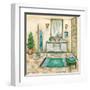 Tile Bath II-Margaret Ferry-Framed Art Print