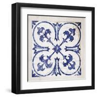 Tile Bleu 1-Lula Bijoux-Framed Art Print