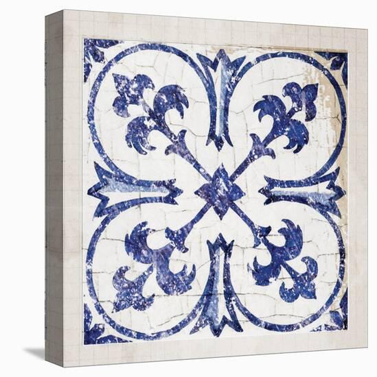 Tile Bleu 1-Lula Bijoux-Stretched Canvas