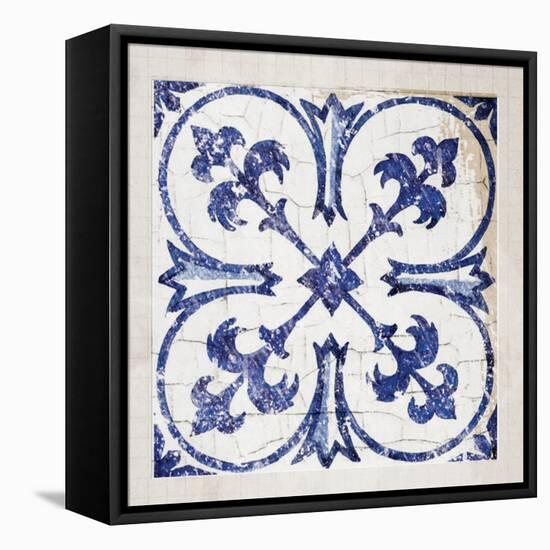 Tile Bleu 1-Lula Bijoux-Framed Stretched Canvas