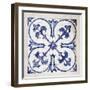 Tile Bleu 1-Lula Bijoux-Framed Art Print