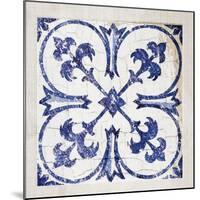 Tile Bleu 1-Lula Bijoux-Mounted Art Print