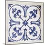 Tile Bleu 1-Lula Bijoux-Mounted Art Print