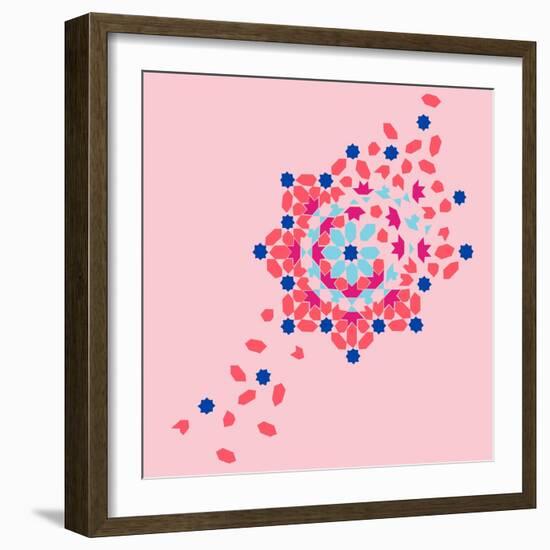 Tile Burst-null-Framed Giclee Print