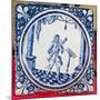 Tile Depicting a Bassoonist, 1706 (Faience)-French-Mounted Giclee Print