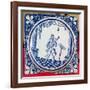 Tile Depicting a Bassoonist, 1706 (Faience)-French-Framed Giclee Print