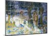 Tile Depicting Adam and Eve in Paradise-null-Mounted Giclee Print