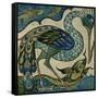 Tile Design of Heron and Fish, by Walter Crane-Walter Crane-Framed Stretched Canvas