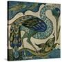 Tile Design of Heron and Fish, by Walter Crane-Walter Crane-Stretched Canvas