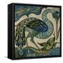 Tile Design of Heron and Fish, by Walter Crane-Walter Crane-Framed Stretched Canvas