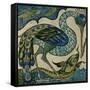 Tile Design of Heron and Fish, by Walter Crane-Walter Crane-Framed Stretched Canvas