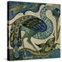 Tile Design of Heron and Fish, by Walter Crane-Walter Crane-Stretched Canvas