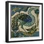 Tile Design of Heron and Fish, by Walter Crane-Walter Crane-Framed Giclee Print