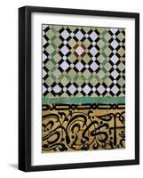 Tile Detail, Bou Inania Medersa, Meknes, Marocco, North Africa-Bruno Morandi-Framed Photographic Print