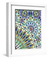 Tile Detail, Hassan II Mosque, Casablanca, Atlantic Coast, Morocco, North Africa-Walter Bibikow-Framed Photographic Print