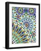 Tile Detail, Hassan II Mosque, Casablanca, Atlantic Coast, Morocco, North Africa-Walter Bibikow-Framed Photographic Print