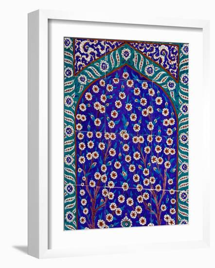 Tile Inside Topkapi Palace, Istanbul, Turkey-Joe Restuccia III-Framed Photographic Print