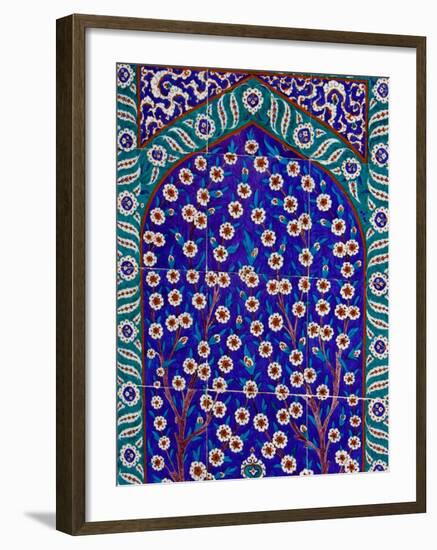 Tile Inside Topkapi Palace, Istanbul, Turkey-Joe Restuccia III-Framed Photographic Print