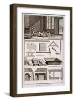 Tile-laying, from Diderot's 'Encyclopedie', 1751-72-null-Framed Giclee Print