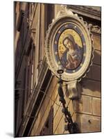 Tile Mosaic on Street Corner at Campo de Fiori, Rome, Italy-Connie Ricca-Mounted Photographic Print